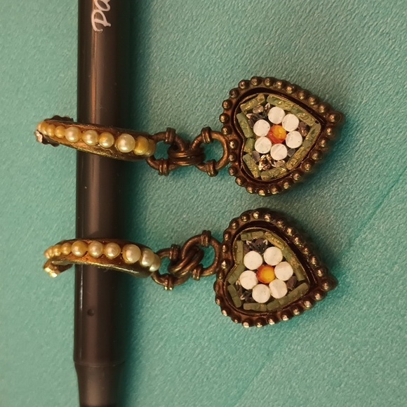 Roxanne Assoulin Vintage Glass  Micro Mosaic Pierced Earrings - Picture 4 of 8